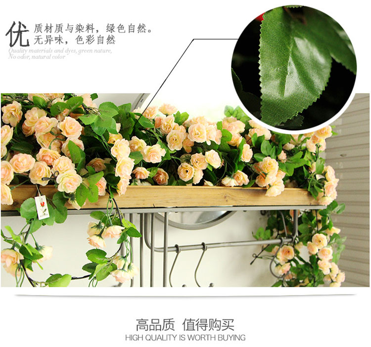 Mô phỏng hoa hồng treo giỏ mây ghế trang trí hoa nho treo tường hoa giả phòng khách mây điều hòa không khí trang trí đám cưới - Hoa nhân tạo / Cây / Trái cây cây bàng giả
