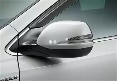 (Eastern name) Japanese mugen inverted mirror sticker carbon fiber pattern pair