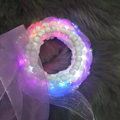 Purple Multicolored luminous bracelet electric festival kandi jewelry rave equipment beaded handmade products led bracelet