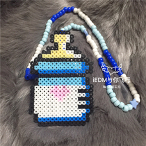 Bottle style led luminous pacifier trampoline electric syllable music festival supplies jewelry neck chain necklace custom peas