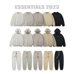 Gman High Street FOG ESSENTIALS 23FW multi-threaded plus velvet round neck sweatshirt hoodie casual sweatpants