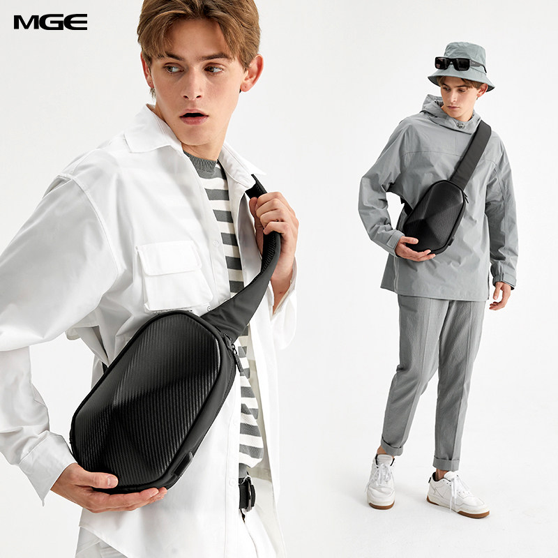 MGE messenger bag chest bag men's shoulder waist bag tooling functional wind leisure wild motorcycle hard shell bag tide brand