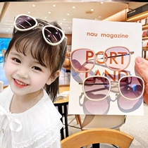 Korean version of children sunglasses sunglasses male and female childrens fashion baby glasses anti-UV kid personality boy foreign air