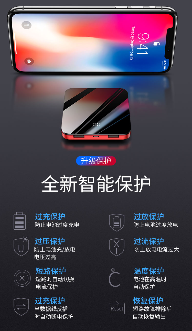 MA sạc Po nhỏ siêu mỏng xách tay hàng loạt nhỏ gọn phù hợp kê OPPO Huawei vivo iPhone phổ biến nhanh phí đấm đèn flash chuyên dụng nhỏ miễn phí điện thoại di động từ graphene - Ngân hàng điện thoại di động pin sạc dự phòng năng lượng mặt trời