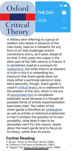 Oxford Oxford Dictionary of Critical Theory English Dictionary