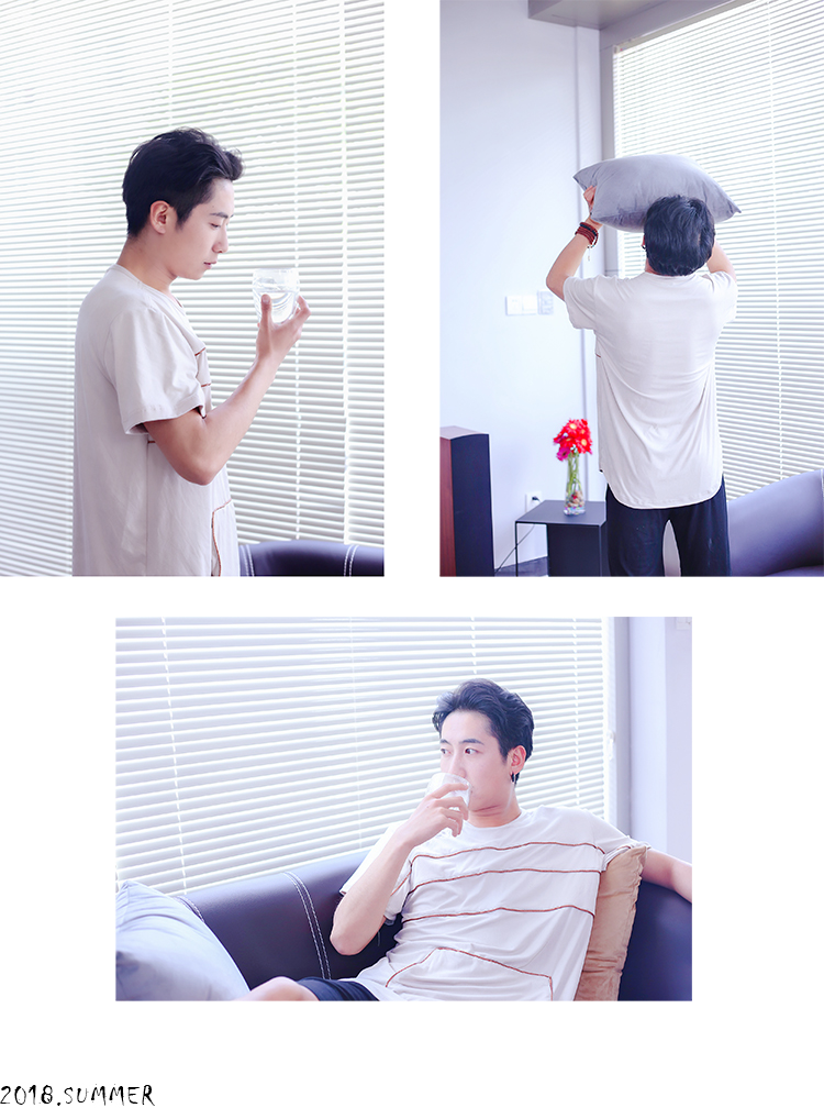 Bộ đồ ngủ nam Áo thun nam mùa hè Modal Cotton rộng Kích thước lớn tay áo ngắn nhà Đồ ngủ nam đồ nam