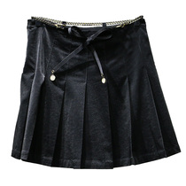 D-womens 2021 spring new item A1GEB1240 PU pleated short skirt A1GEB124089