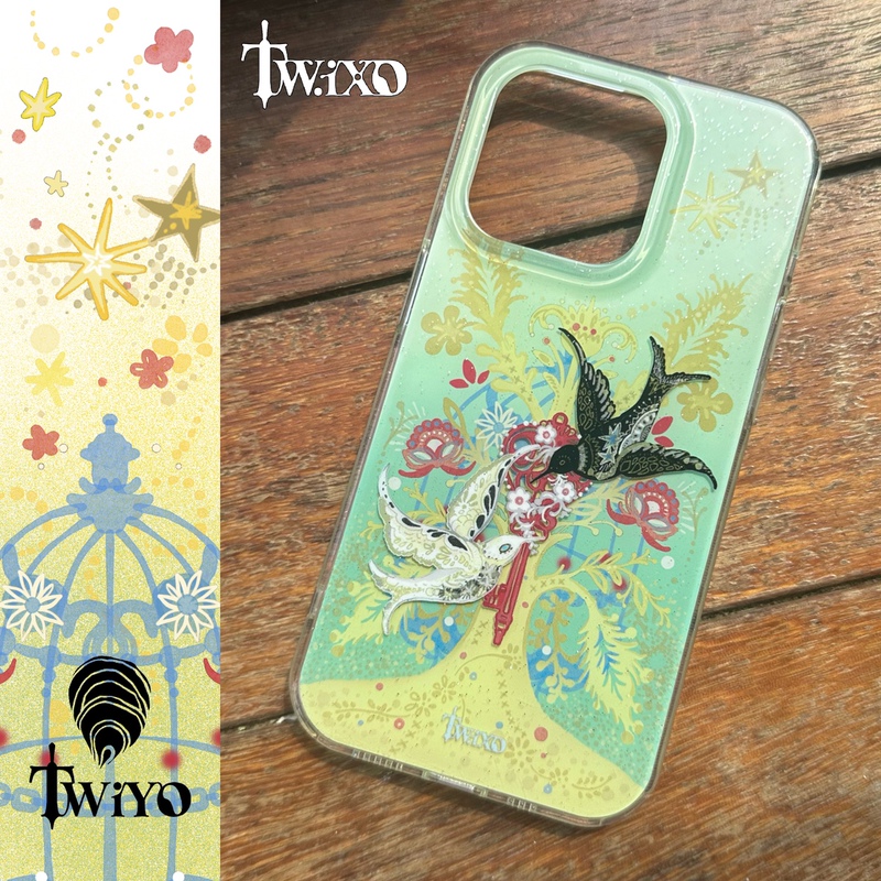 Twixo*《Twin & Freedom》Original Hand-Painted Design Double-Sided Glitter Phone Case Fresh and Colorful Niche Apple Twixo*《Twin & Freedom》Original Hand-Painted Design Double-Sided Glitter Phone Case Fresh and Colorful Niche Apple