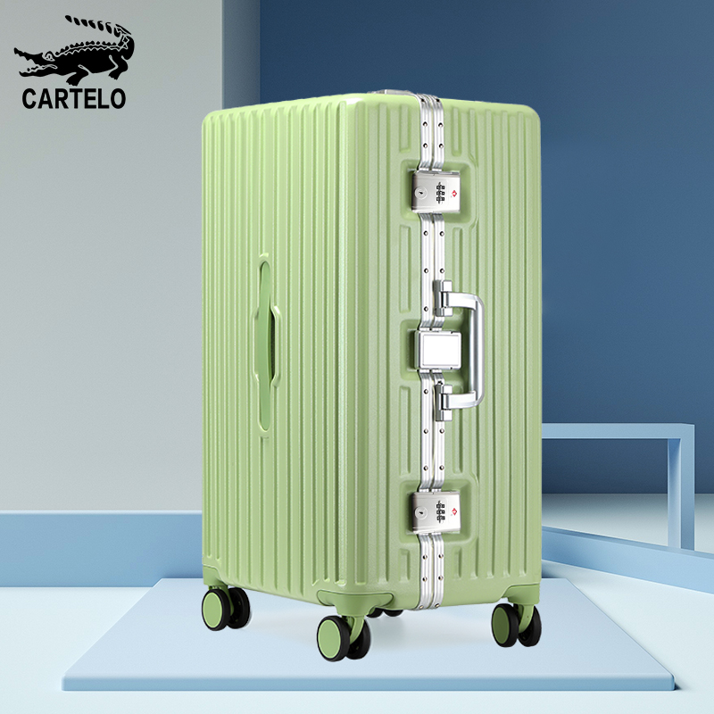 Aluminum frame oversize suitcase 30 inch female mesh red student Lalever box 28 male leather case suitcase password box