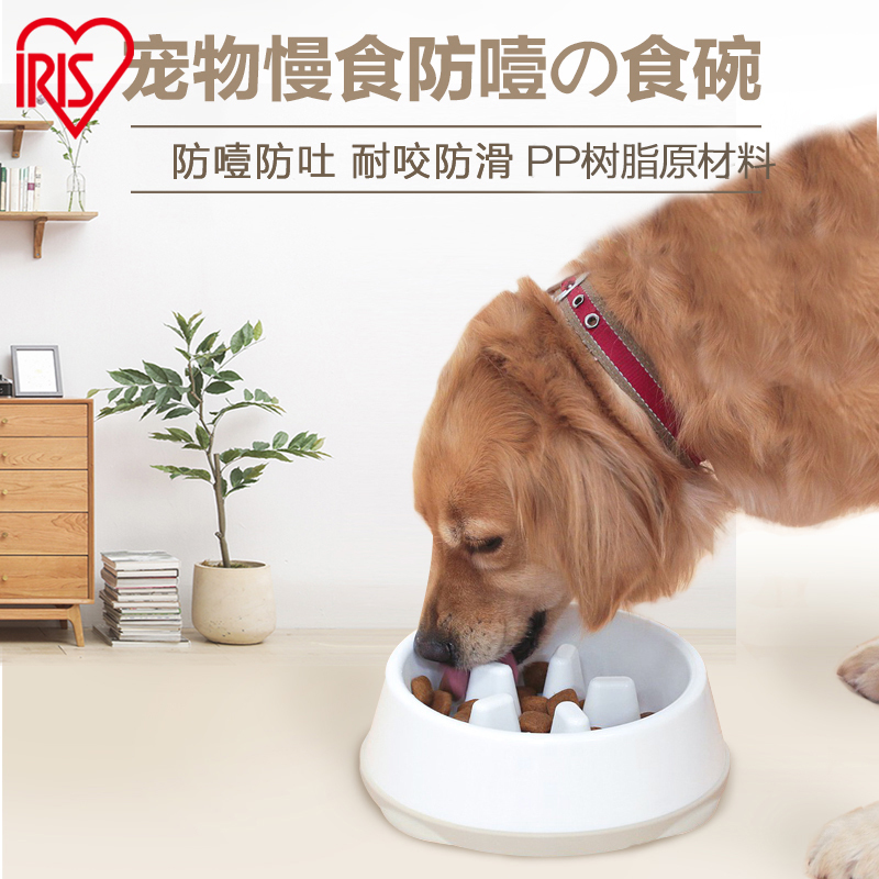 IRISIRIS Pets Slow Food Bowl Anti-Choking Bowl Slow Food Eating Bowls Teddy Gold Wool Dog Food Alice