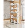 Hole plate narrow shelf household shelf storage rack multi-layer floor-to-ceiling balcony integrated wall warehouse iron shelf