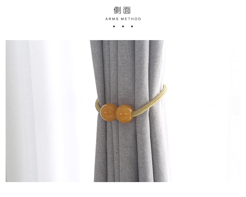 Rèm tie bó mới dây buộc tie dây buộc trang trí sáng tạo đơn giản hiện đại cặp nam châm hoang dã - Phụ kiện rèm cửa thanh treo rèm 3m