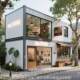 Brand new street simple steel structure container sunroom renovation creative cafe restaurant design and construction