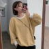 Áo len nữ mùa cec sọc 2019 Học sinh Hàn Quốc buông lơi lười biếng mỏng manh in áo thu sớm - Áo len