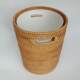 B&B Pastoral Light Luxury Trash Can Handmade Rattan Home Desktop Trash Can Round Uncovered Storage Tank Waste Paste Can