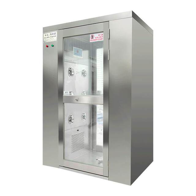 Double double hair shower room Food factory stainless steel air shower room air shower channel intelligent induction air shower door system