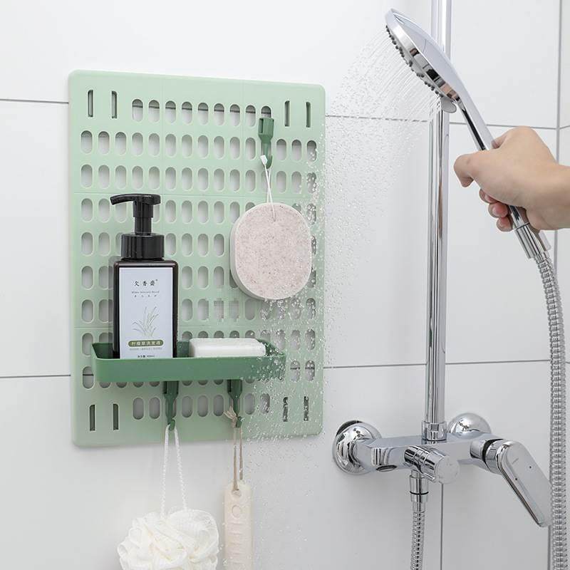 Yiwu Rongling Daily Store without punching household hole board wall dormitory kitchen bathroom wall storage rack