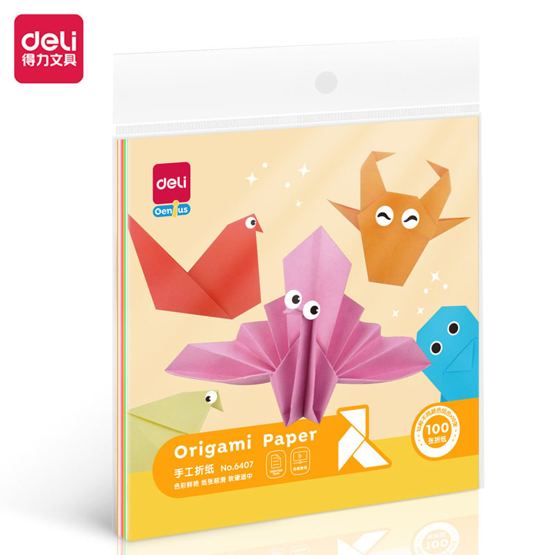 6407 Kindergarten paper cut 100 sheets 150*150mm color manual turning paper millennium crane material DIY