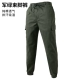 Армейские зеленые штаны для ног чистая хлопковая эластичность [четыре прохода]