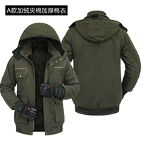 Стиль утолщенного хлопчатобумажного пальто с бархатом