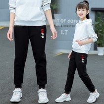 Ballabala children Girls plus velvet long pants autumn winter 2021 new childrens bunches leggings CUHK Girl girl sports