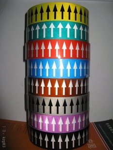 3 cm pipeline marking flows to arrow tape polypropylene pipeline medium direction label Arrow tape