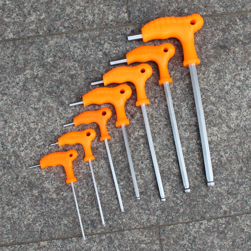 Inner hex wrench with handle, ball head inner hexagon, multi-size optional top wire wrench, special maintenance tool