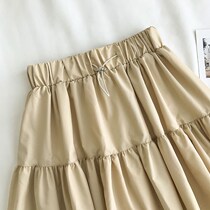 Tightness high waist and half body dress Women Summer 2020 new Korean version 100 hitch student Slim Fluffy Skirt Short Skirt anti-walking light