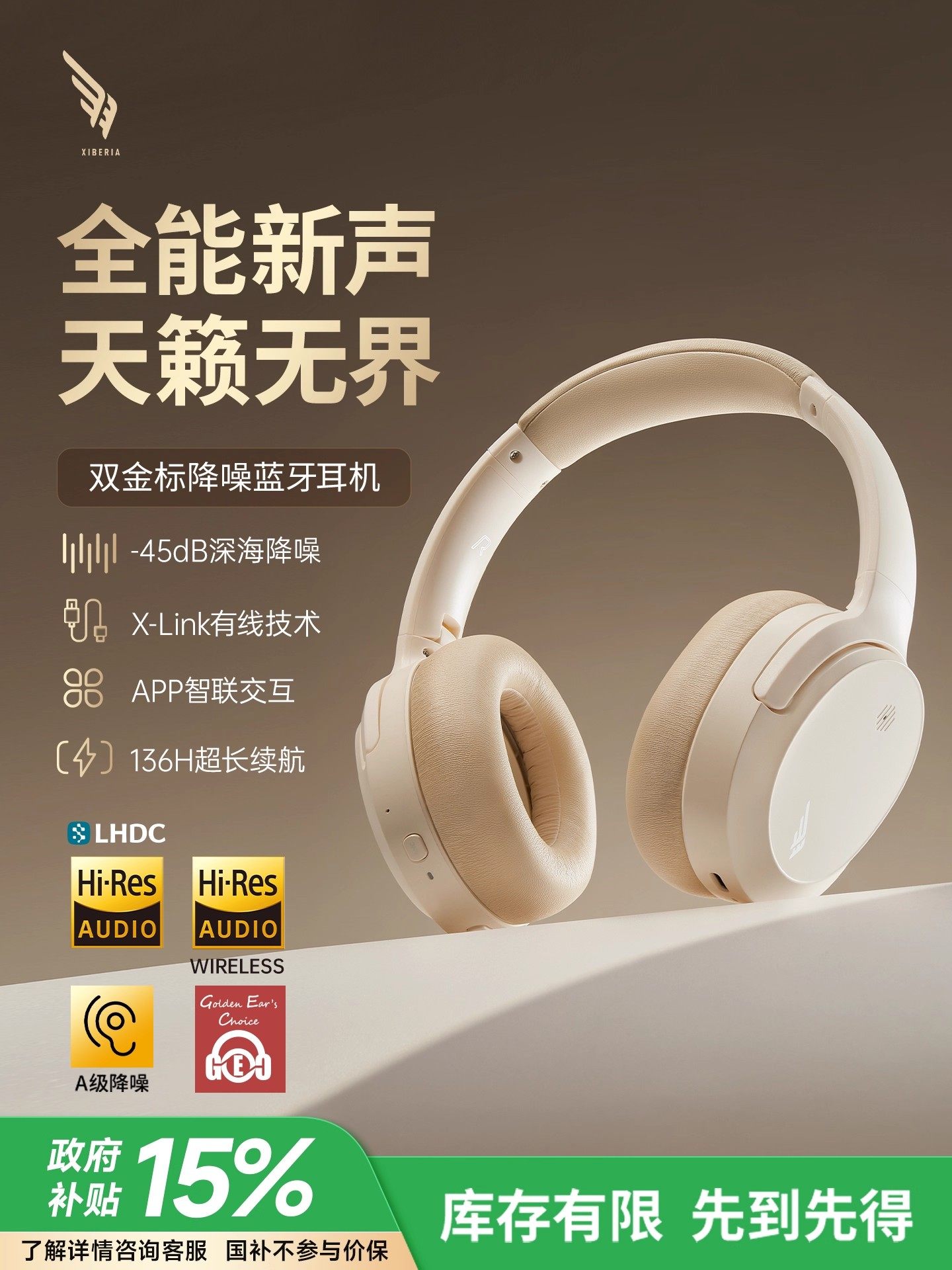 Siberian Feather Dm02 Sound-Isolating and Noise-Reducing Wireless Bluetooth Headset, Wired Computer Headset, E-Sports Gaming