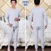 ấm đồ lót cardigan mens bông tinh khiết trung niên và người già ba lớp dày và womens thiết người già bánh sandwich bông mở cardigan mùa thu. 