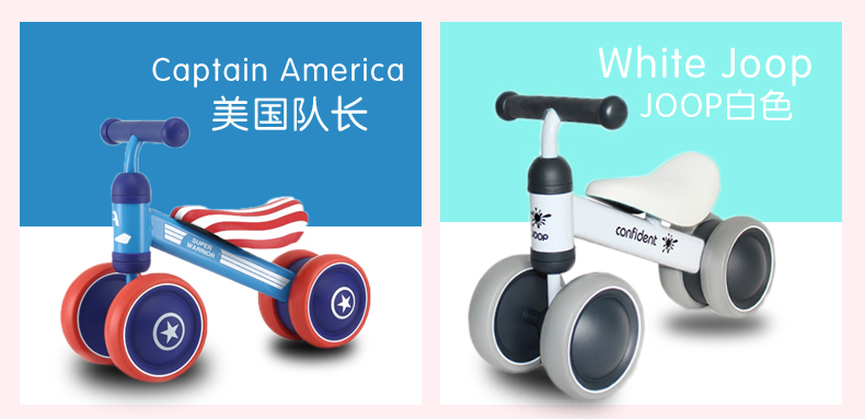 Lê bé cân bằng xe tay ga trẻ em đi xe ba bánh chống trượt câm không đạp không lễ 1-2 năm tuổi - Smart Scooter xe thăng bằng xuất châu âu