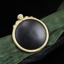 Handmade pure copper-edged black lacquer ancient craft Guanyin mantra clear and exquisite portable pendant