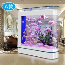 Bullet fish tank aquarium ecological screen partition fish tank 1m1 2m1 5m long glass fish tank