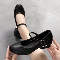 Bojun (foreign atmosphere age) 2021 new soft bottom soft face temperament single shoes show high thin leg length