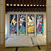 Bed and breakfast decorative fabric hanging painting Yunnan characters Ethnic wind hanging cloth Hotel inn living room Bedroom room painting tapestry