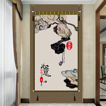 Modern New Chinese Zen Simplicity Hang Painting Cloth Art Living Room Genguan Background Wall Decoration Cloth Painting Tapestry Tapestry Tapestry Tapestry Tapestry Tapestry