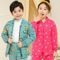 Childrens pure cotton handmade cotton clothes for men and women middle and large children thickened cotton jackets childrens baby warm cotton clothes winter liner