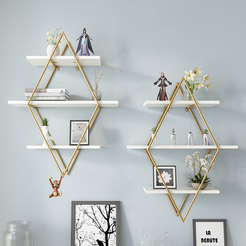 Wall shelf living room dining room wall decoration hanger beauty salon wall hanging display stand creative partition shelf