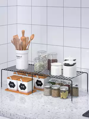 Kitchen retractable rack integral cabinet layered partition lower sink storage layer rack countertop dishes seasoning tank rack drain rack