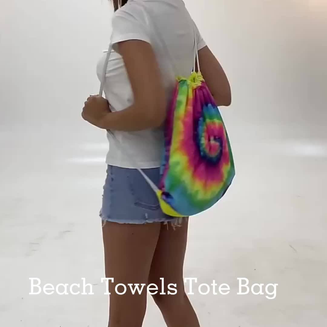 Hawaiian Beach Towel And Fabric Bags Custom Printing Convertible Beach