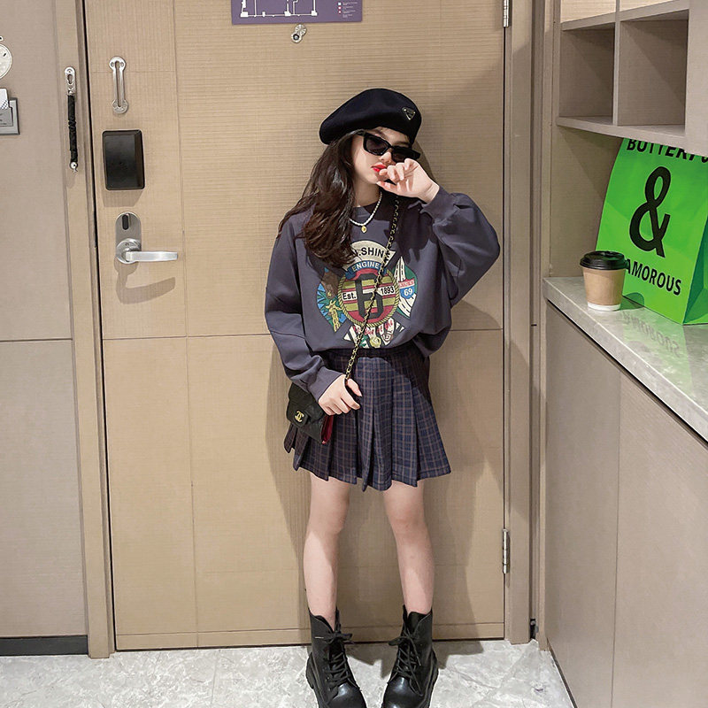 Girls Spring Dress 2023 New Child's Fashionable 10 - year - old Children's Spring Long - sleeved Dress