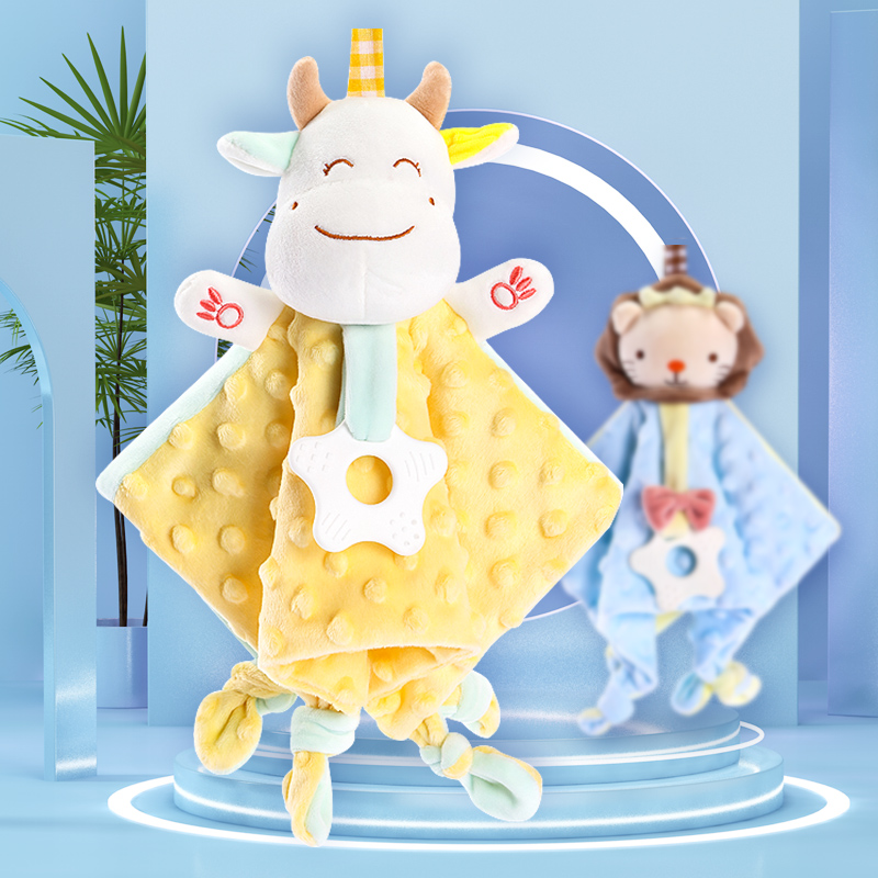 Soothing Towel Baby Entrance Appeasement Doll 0-1 Year Old Baby Sleep Plush Hand Puppet Appeasement Toy