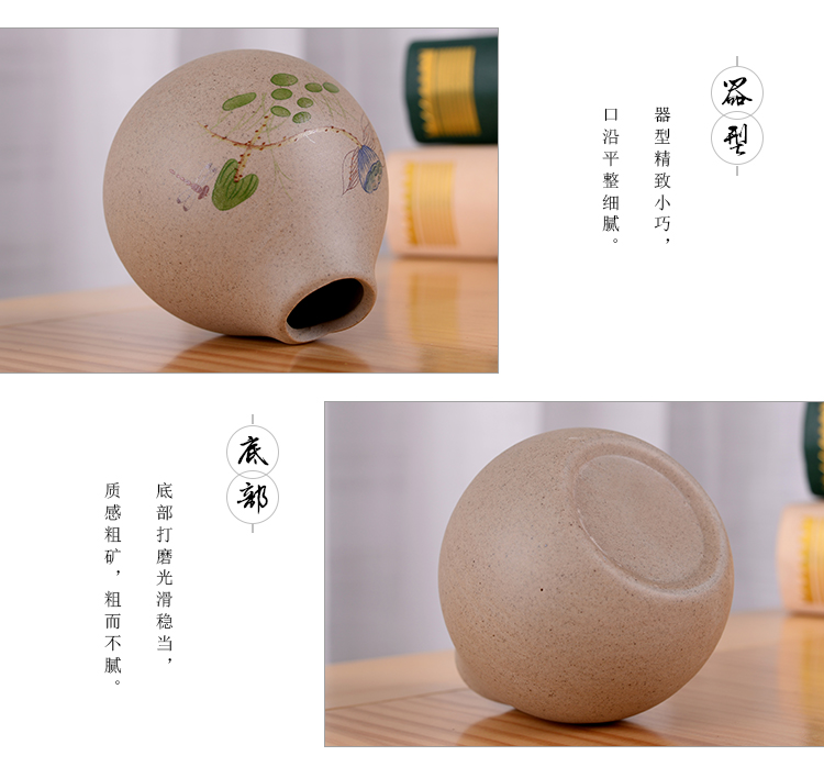 Bình thủy canh đẹp bằng đá sét đất sét đá hoa nhỏ trang trí hoa trà hoa phong cách Nhật Bản mini gốm nhỏ bình - Vase / Bồn hoa & Kệ chậu cây thông minh