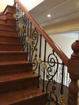 Wrought iron staircase column handrail guard railing security group home decoration shaking head staircase accessories customization modern simple light luxury