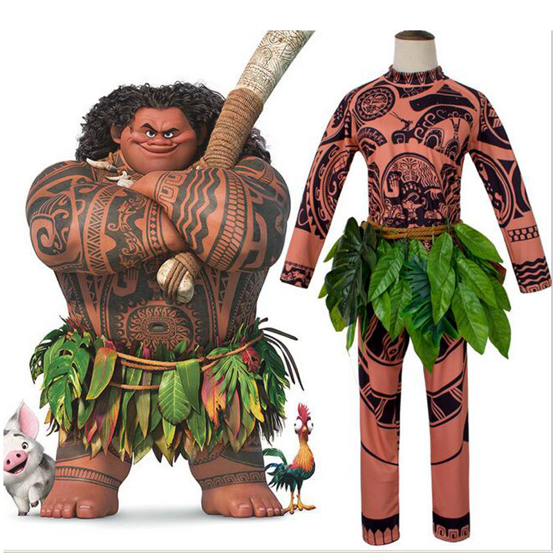 Ocean chic rim Maui stage role-playing costume Halloween Moana Maui Adult cos Cartoon Suit