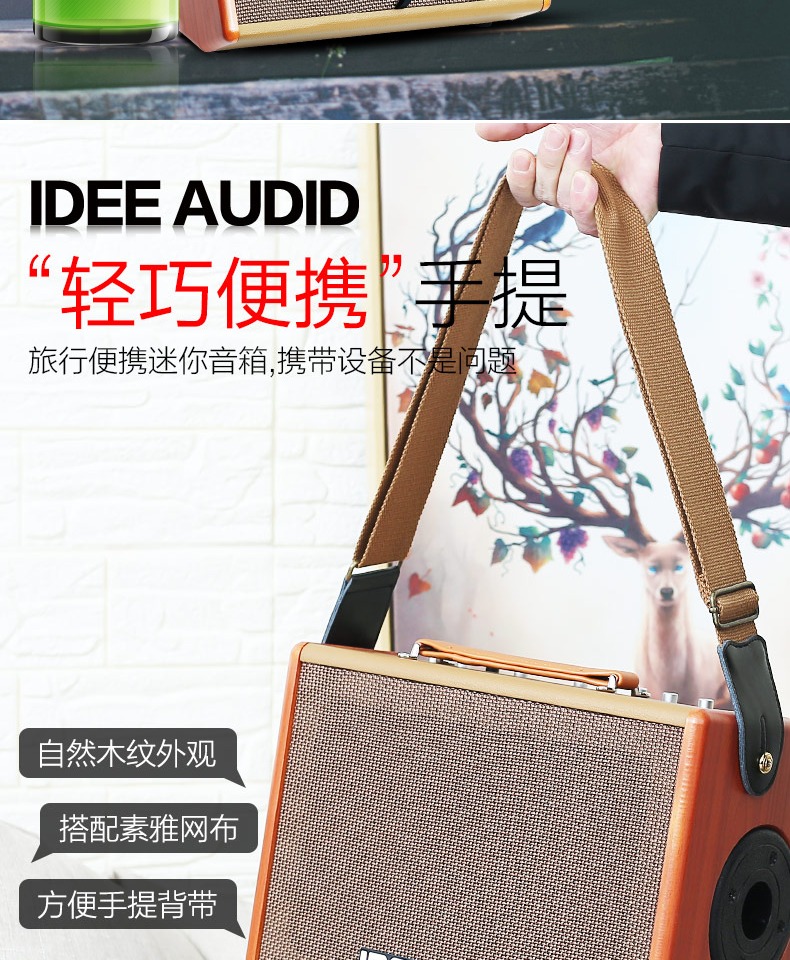 Loa guitar acoustic ballad hát hát ngoài trời sạc không dây di động Bluetooth âm thanh card âm thanh ghi âm trực tiếp - Loa loa loa to