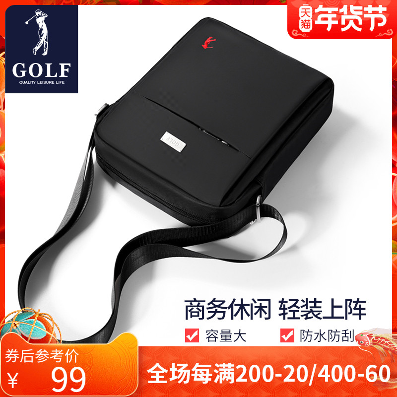 GOLF golf shoulder bag men's messenger bag men's bag canvas bag backpack casual Oxford cloth bag Korean version