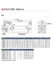 Shannics SU 표준 실린더 자체 윤활 NBR 내부 연삭 내부 산소 경질 실린더 보어 32/40 보어 25/75/500/1000