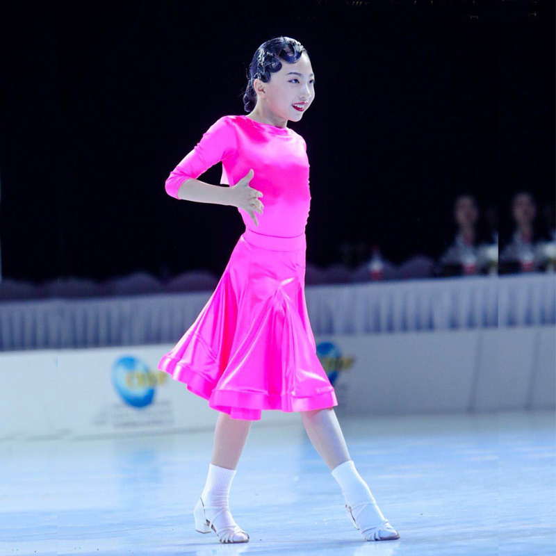 Girls Latin Dance Competition Provisions to serve large pendulum Appraisal Exam Dance Suit Professional Practice High Gear Performance Black Pool Children