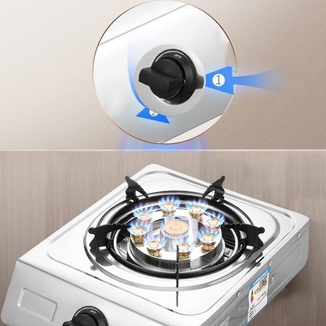 Gas Stove for Home Use, Single-Burner, Energy-Saving, Tabletop, Safety Protection, Liquefied Gas, High-Power Stove